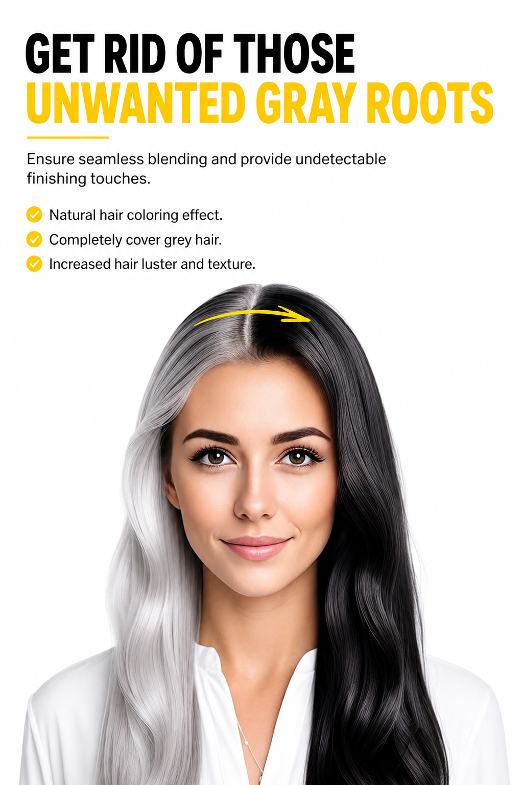 Waterproof Grey Root Cover Up Stick – Instant Hair Color Touch-Up