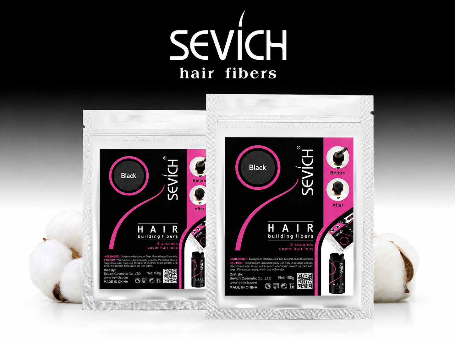 Keratin Hair Building Fiber Powder - 100g Sachet