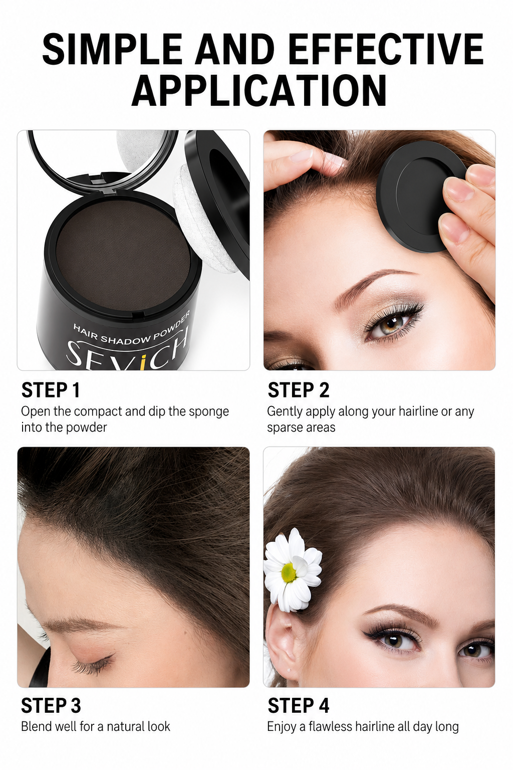 Waterproof Hairline Powder – Natural Root Cover Up for Thinning Hair
