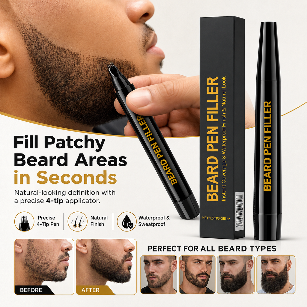 Waterproof Beard Pen Filler – Natural-Looking Patchy Beard Enhancer