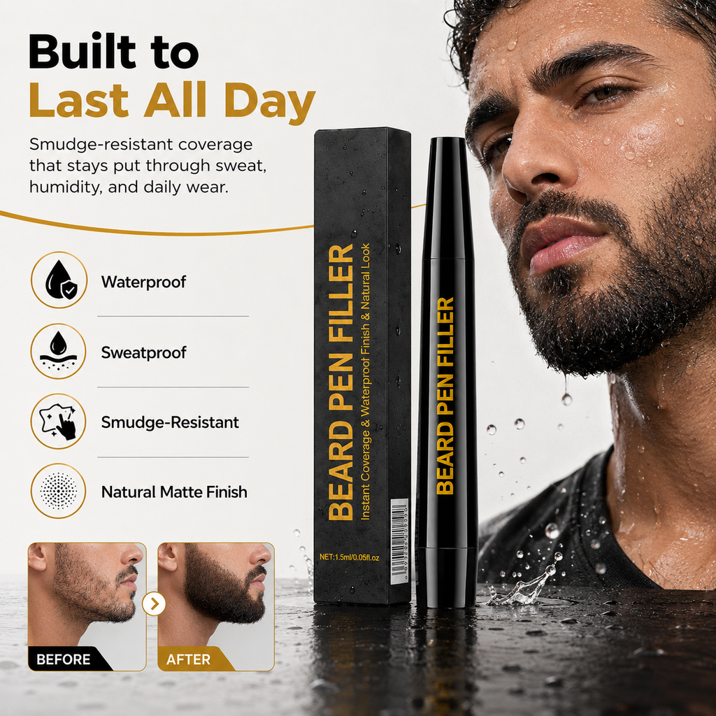 Waterproof Beard Pen Filler – Natural-Looking Patchy Beard Enhancer